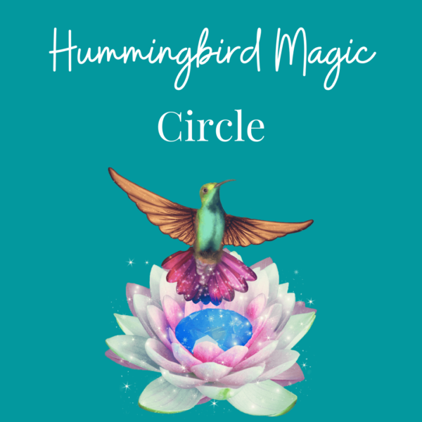 A bird coming out of a flower. “Hummingbird Magic Circle”