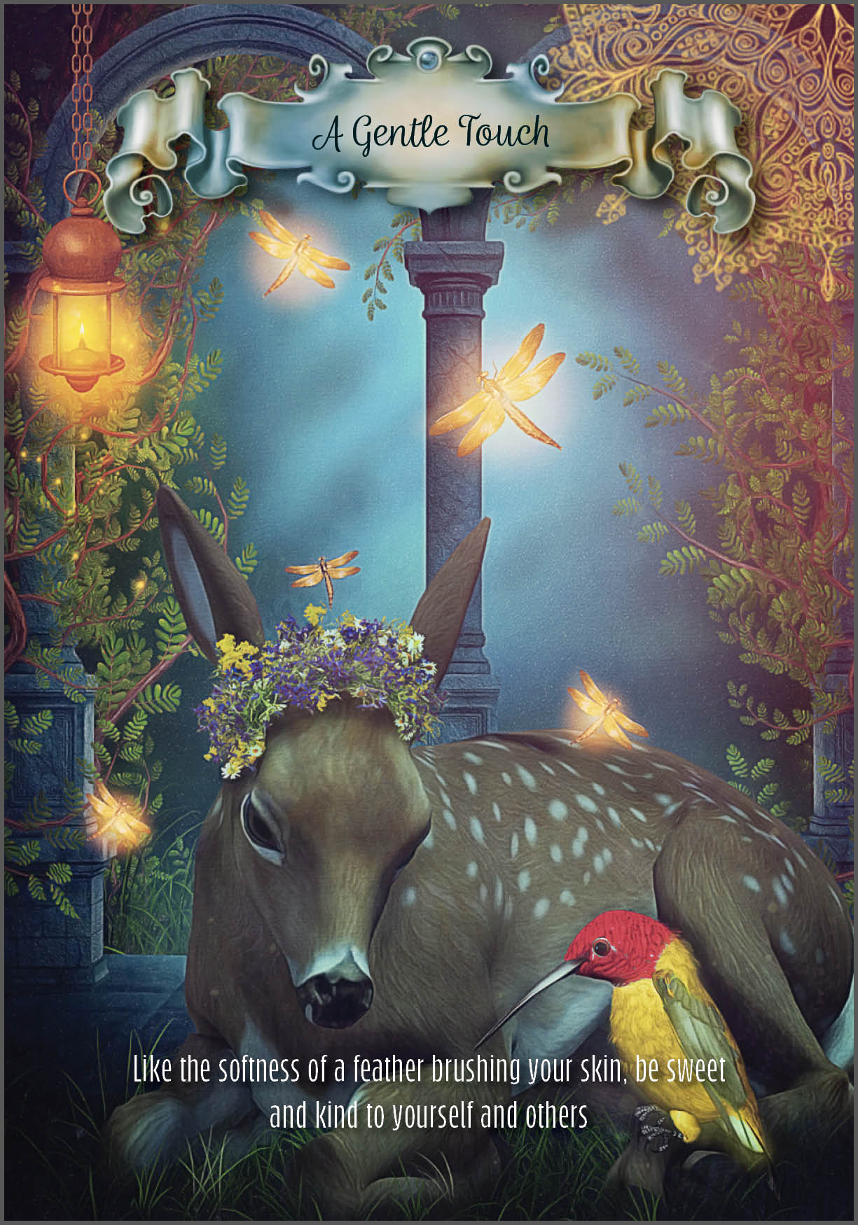 A gentle touch, oracle card
